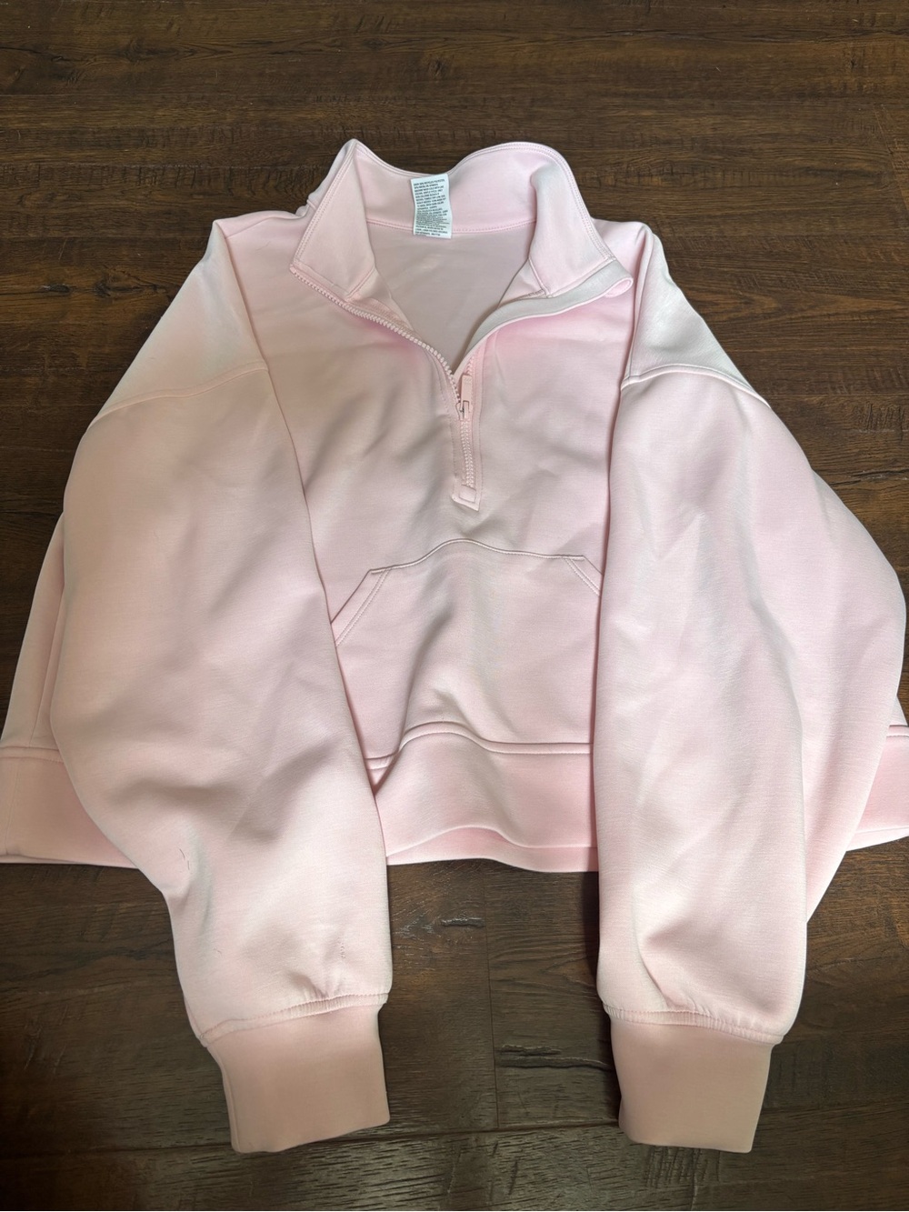 All In Motion Light Pink Quarter-Zip Pullover Sweater
